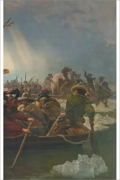 Washington Crossing the Delaware River, 25th December 1776 (detail), 1851 (oil on canvas)