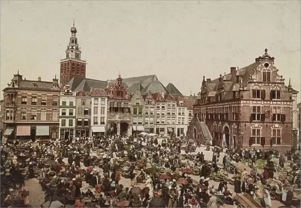 The Great Market, Nijmegen, c. 1900 (photomechanical print)