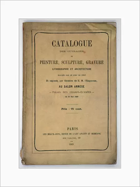 Front cover of the catalogue for the Salon des Refuses, 1863