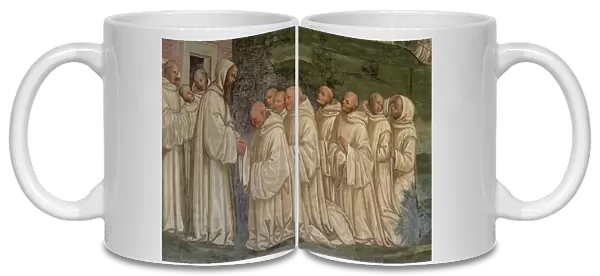 Benedictine Monks, from the Life of St. Benedict (fresco) (detail)