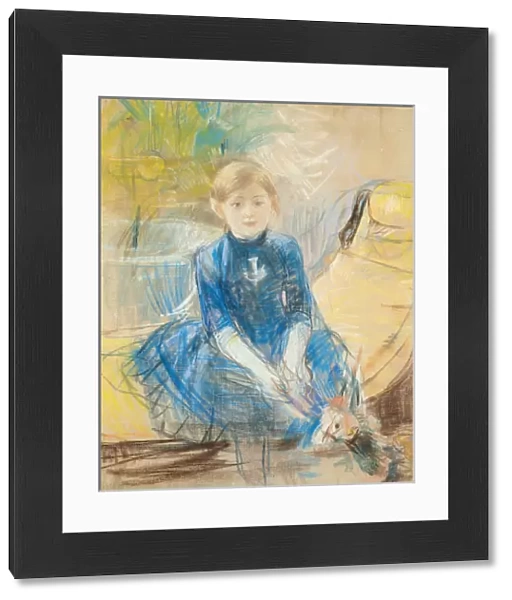 Little Girl with a Blue Jersey, 1886 (pastel on canvas)