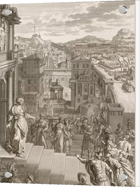 Cassandra Foretells the Trojans Their Fate and is Not Believed, 1731 (engraving)