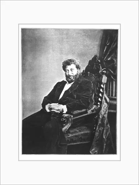 Portrait of Alexandre Dumas pere (1802-70) seated, 1855 from Les Annales
