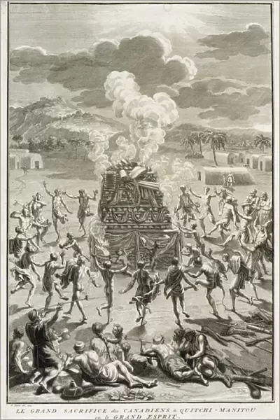 The Sacrifice to Quitchi-Manitou, or The Great Spirit, by the Canadians