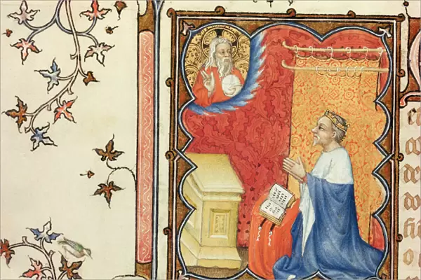Ms Lat 18014 Jean de France (1340-1416) Duke of Berry Praying Before the Eternal Father