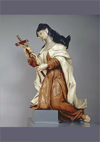 St. Teresa of Avila (1515-82) c. 1760-65 (polychrome & lindenwood)