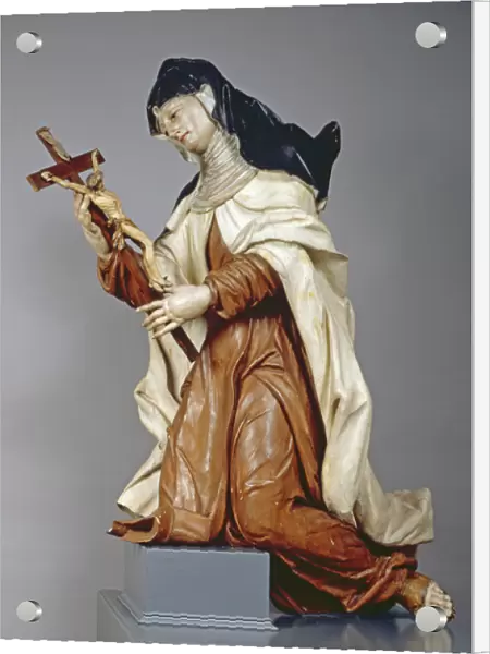 St. Teresa of Avila (1515-82) c. 1760-65 (polychrome & lindenwood)