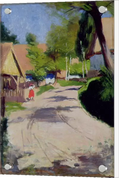Road through a Village, 1910 (oil on board)