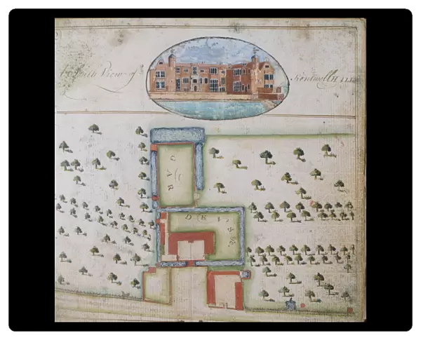 South View of Kentwell Hall, from the Survey of the Estate of Richard Moore, Esq