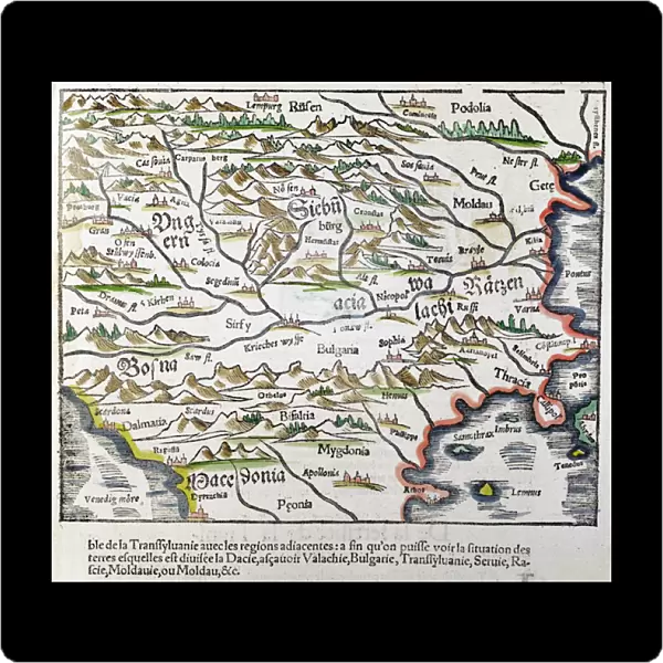 Map of Central Europe, from Cosmographia Universalis