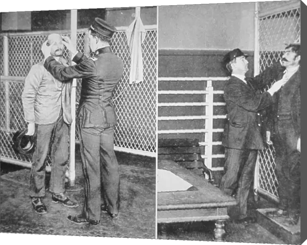 Italian immigrants undergoing medical examination on Ellis Island, New York, c