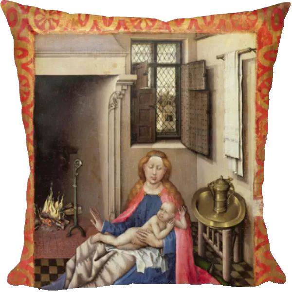 Madonna and Child Before a Fireplace (panel) (part of a diptych, see 73053)