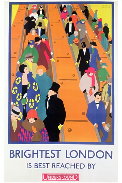 Brightest London is Best Reached by Underground, 1924, printed by the Dangerfield Co
