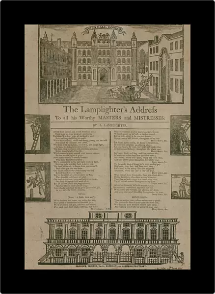 The Lamplighters Address to All His Worthy Masters and Mistresses, by A Lamplighter (engraving)