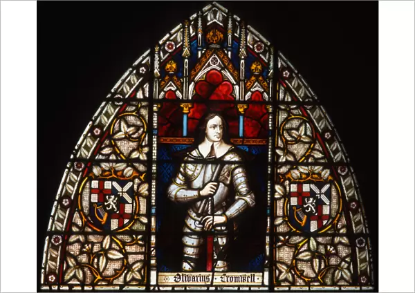 Oliver Cromwell, c. 1873 (stained glass)