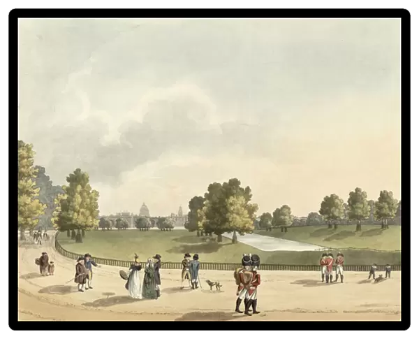 A View in St. Jamess Park of the Horse Guards and St