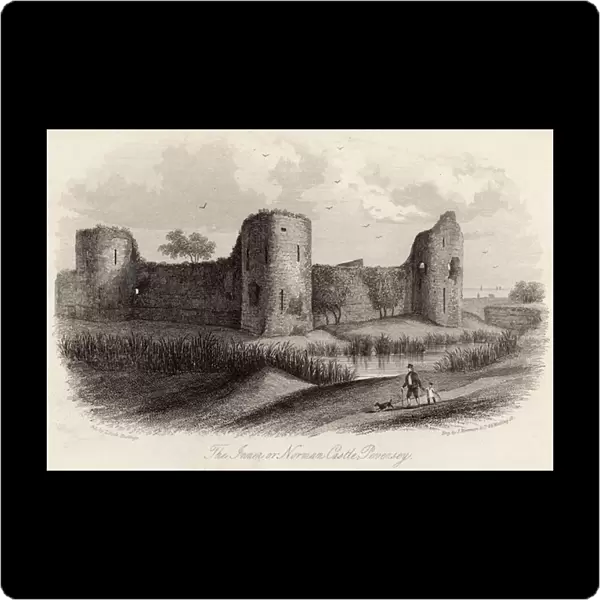 The Inner or Norman Castle in Pevensey (engraving)
