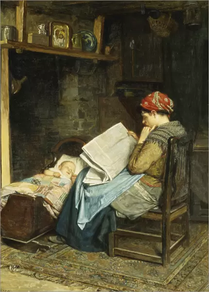 The Morning Paper, 1878 (oil on canvas)