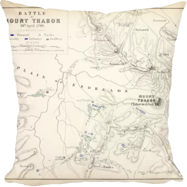Map of the Battle of Mount Thabor, published by William Blackwood and Sons