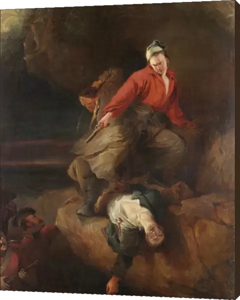 Smugglers attacked, 1827 (oil on canvas)