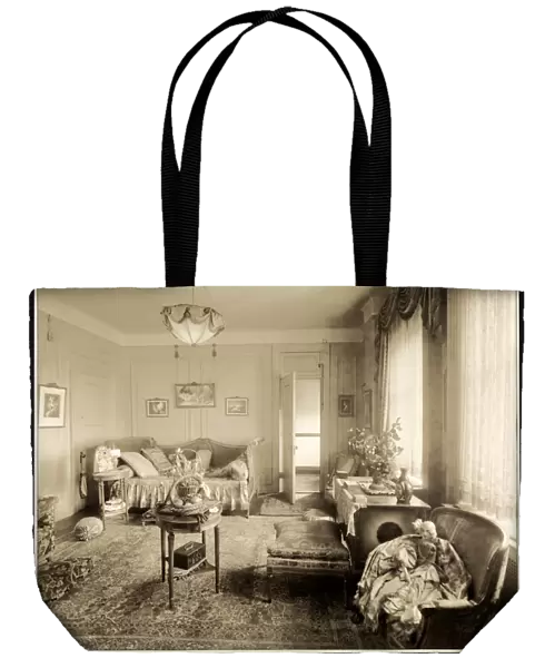 The drawing room of suite 1047 at the Hotel Majestic, 1925 (silver gelatin print)