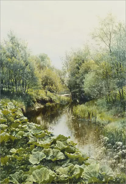 Summerday at the Stream; Sommerdag ved Aen, 1909 (oil on canvas)