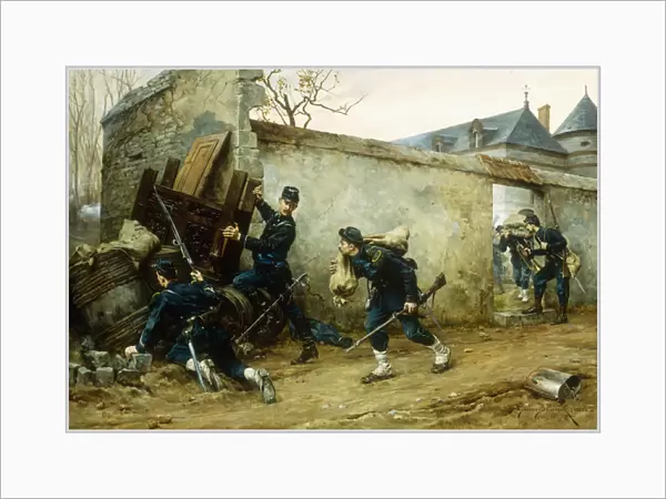 A Surprise Attack, 1888 (oil on panel)