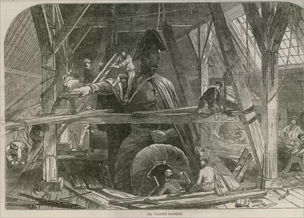The great Wellington statue: Mr Wyatts Foundry (engraving)