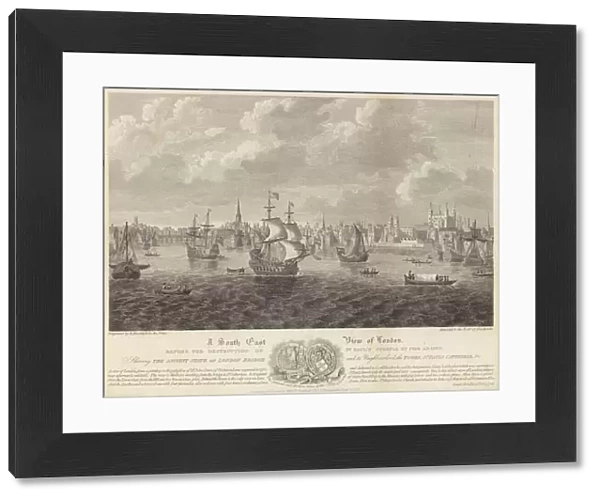 A south east view of London (engraving)