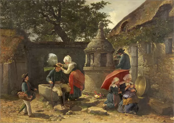 Going to the Fete, 1877 (oil on canvas)