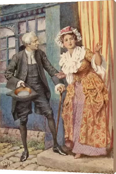 Illustration for A Sentimental Journey by Laurence Sterne (colour litho)