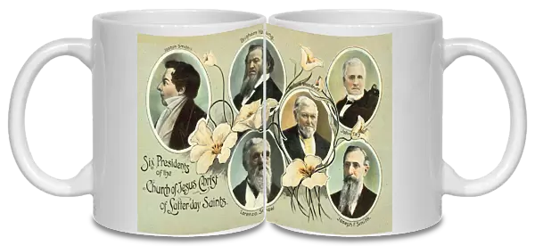 Six Presidents of the Church of Jesus Christ of Latter-day Saints (colour litho)