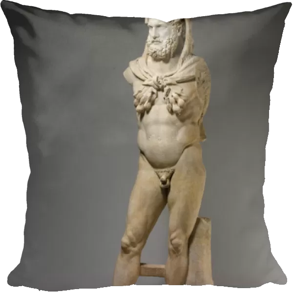 Marble statue of a bearded Hercules, 68-98 AD (marble)