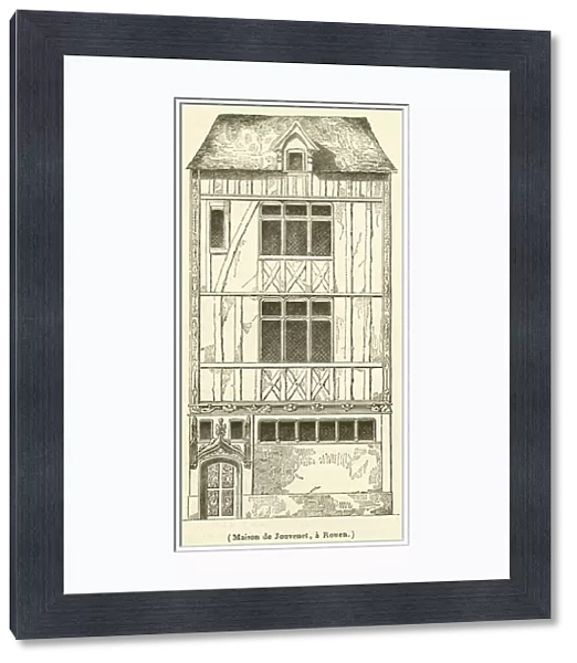 Maison de Jouvenet, a Rouen (engraving)