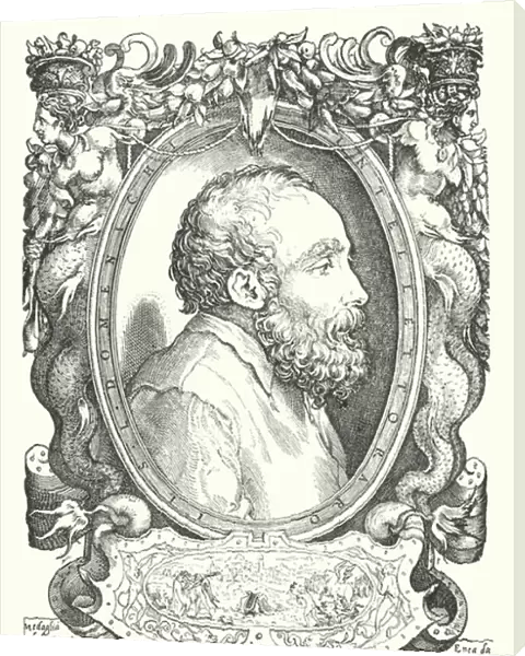 Lodovico Domenichi, Italian Renaissance translator and writer (engraving)
