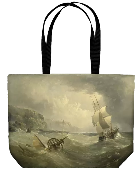 Shipping Off the Coast in a Stormy Sea, 1874 (oil on canvas)