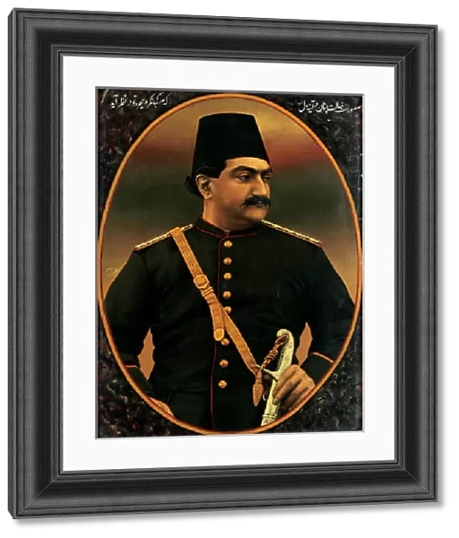 Portrait of Zill-aI Sultan, Qajar period, 1890-91 (oil on tin)