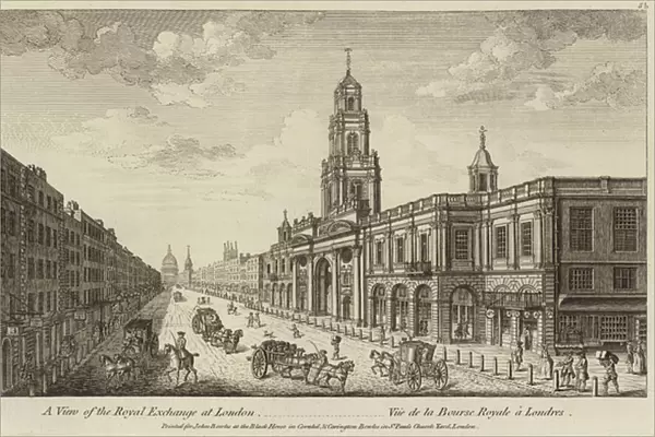 A view of the Royal Exchange at London (engraving)
