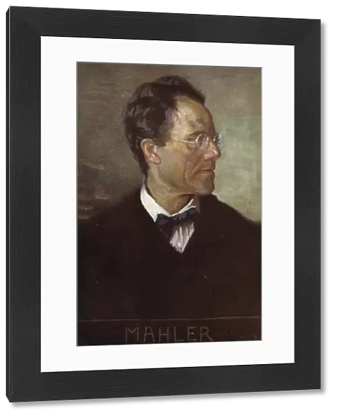 Portrait of Gustav Mahler (colour litho)