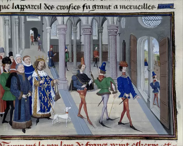 The King Saint Louis (Louis IX (1214-1270) appreting to leave overseas'