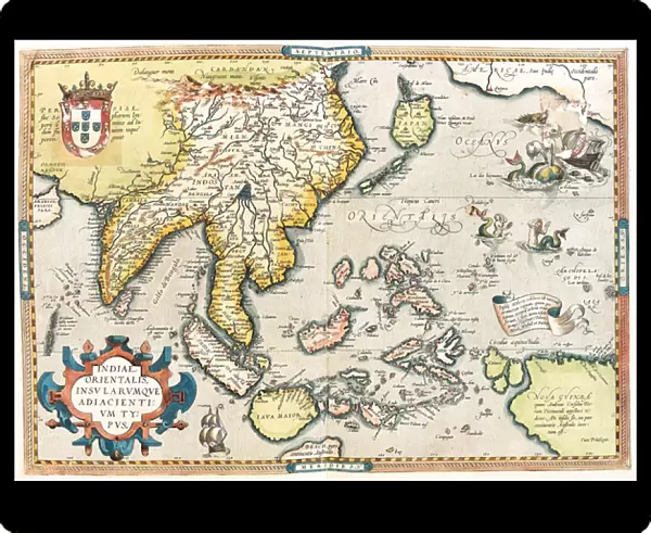 Map of East India and South East Asian territory, 1570 (engraving)