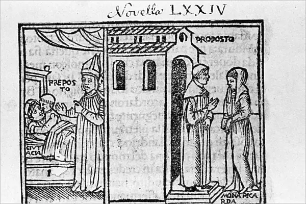 The Archpriest of Florence surprised by the eveque when he met the woman he loves