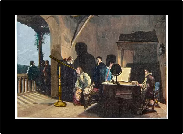 John Milton (1608-1674) visiting Galileo Galilei during Milton