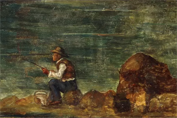 The Fisherman on the Rock; Le Pecheur au Rocher, 1862-1864