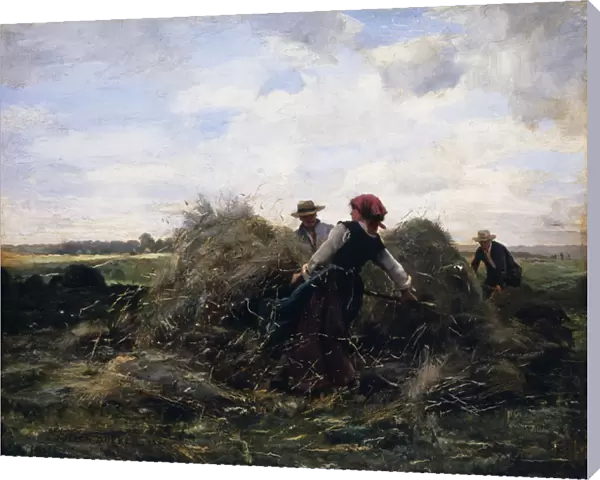 The Harvesters, (oil on panel)