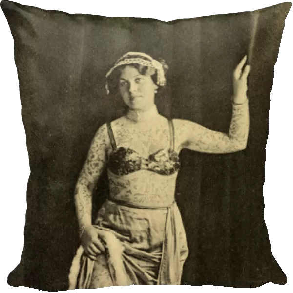 Portrait of Maud, The Tattooed Lady, c. 1905 (b  /  w photo)