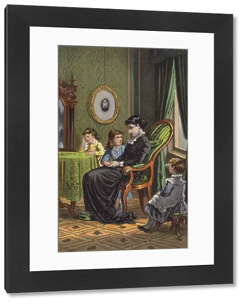The Mother and Her Children (colour litho)