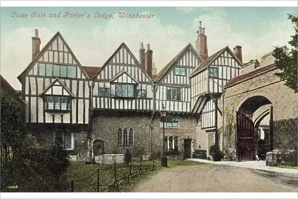 Priory Gate and Porters Lodge, Winchester (colour photo)