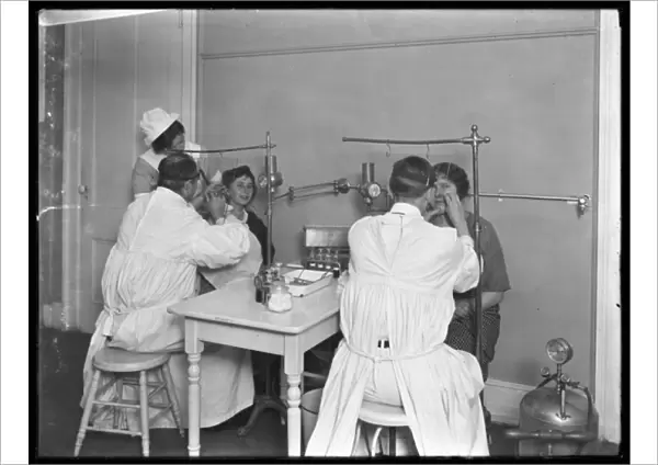 Two patients being examined, Examining room #2, Seton Hospital, Spuyten Duyvil, Bronx