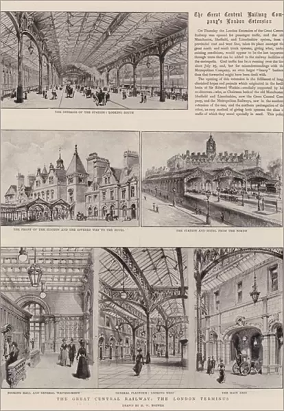 The Great Central Railway, the London Terminus (litho)